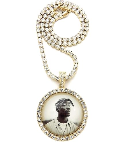 Amazon.com: BLINGFACTORY Iced Hip Hop Gold PT 2Pac Picture Frame